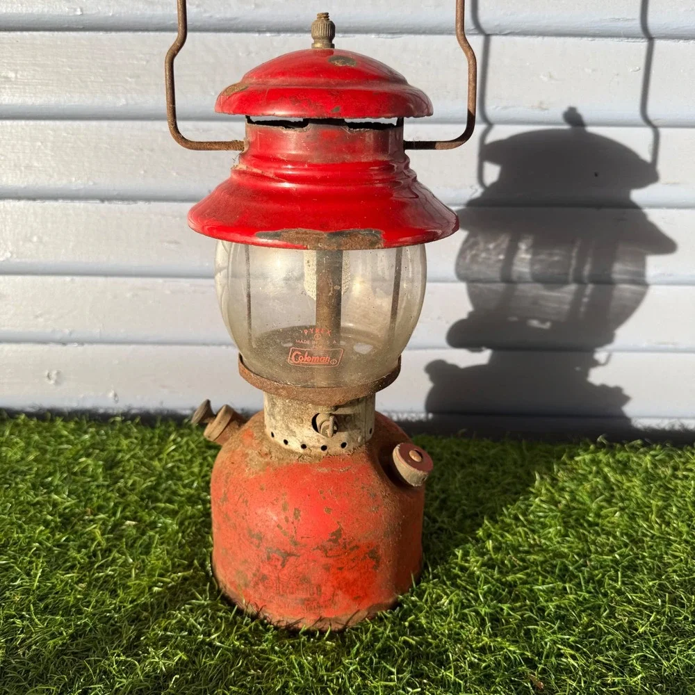 Vtg 1968 Red Coleman Lantern‎ Model 200A Single Mantle Outdoor Camping Untested